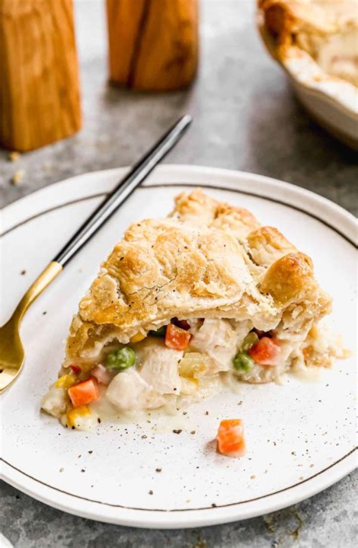 A chicken pot pie