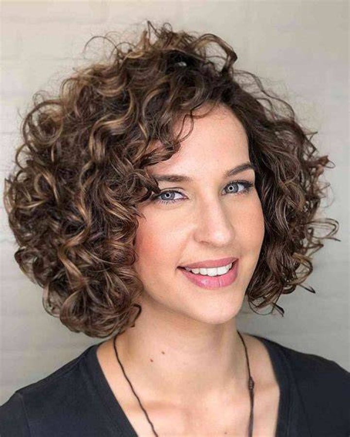 Curly short hair