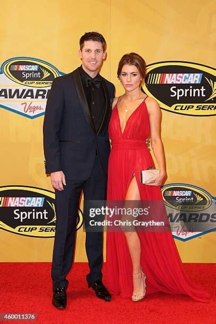 Denny Hamlin and his girlfriend and kids