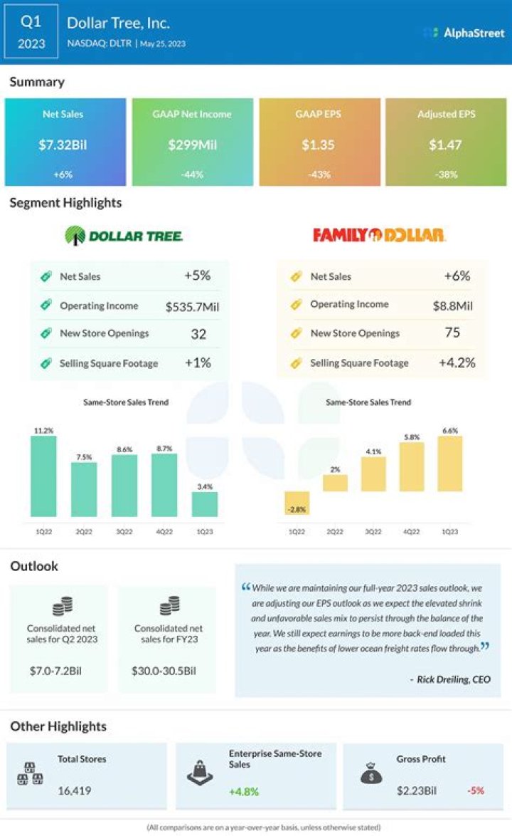 Dollar Tree Financial Performance Dollar Tree Financial Performance