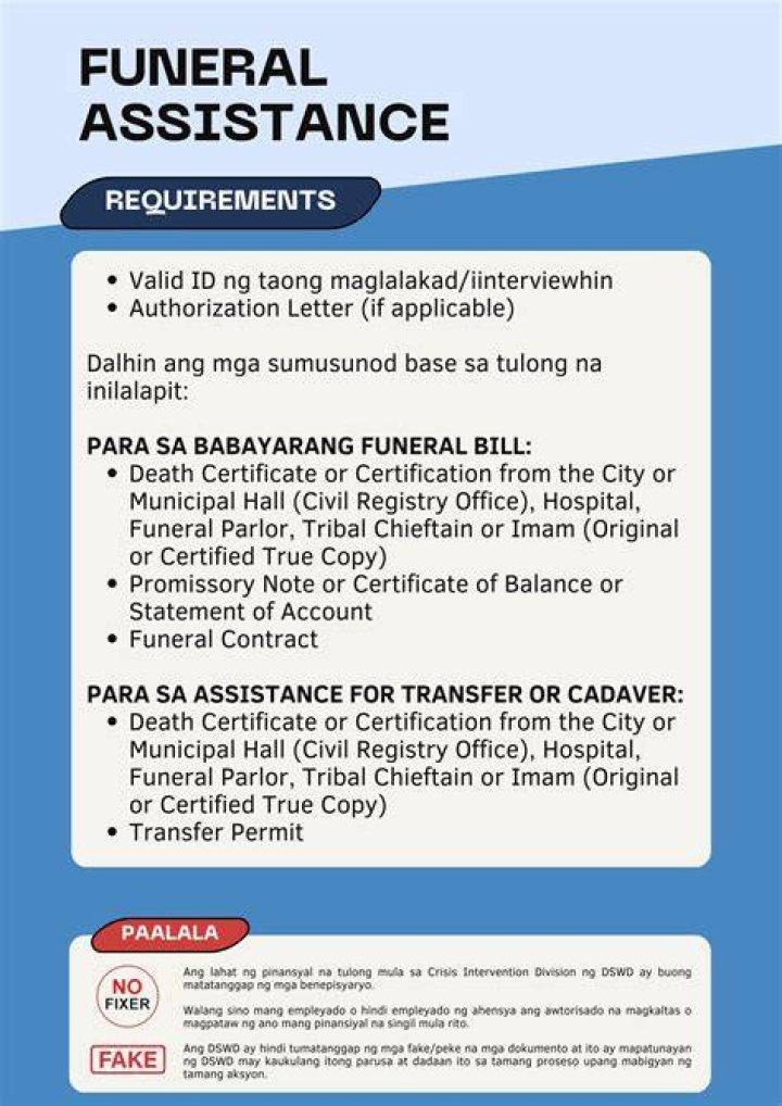 financial assistance for cremation