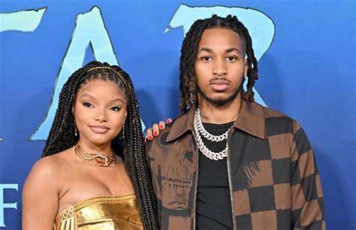 Halle Bailey and DDG at the Dolce & Gabbana fashion show during the Milan Fashion Week Womenswear Spring/Summer 2024 on Sept. 23, 2023