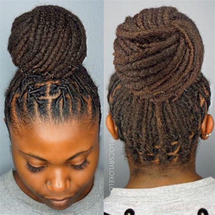High bun dreadlocks High bun dreadlocks
