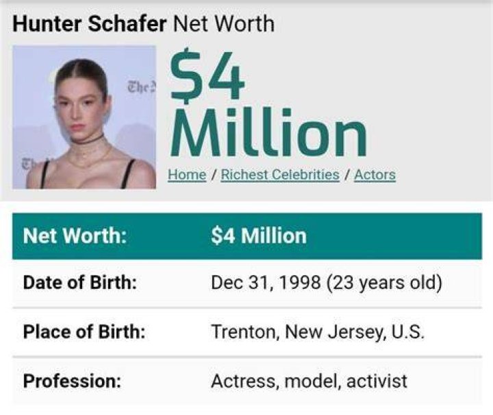 hunter schafer net worth hunter schafer net worth