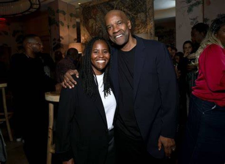 Katia Washington with her father Denzel Washington.