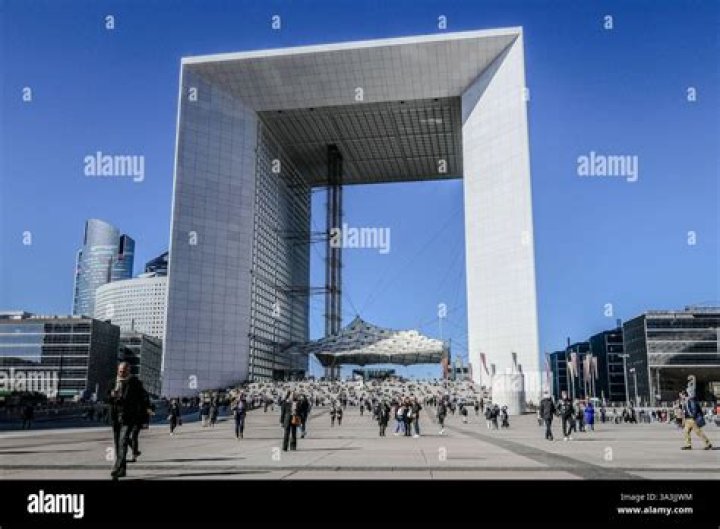 La Defense, located on the western outskirts of Paris, is Europe's largest business district La Defense, located on the western outskirts of Paris, is Europe's largest business district