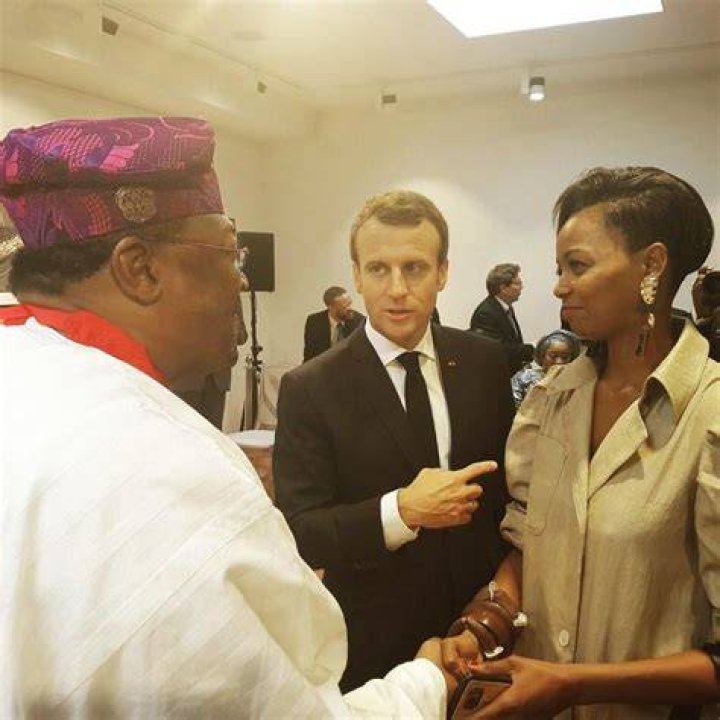 Mike Adenuga with Emmanuel Macron, the President of France Mike Adenuga with Emmanuel Macron, the President of France