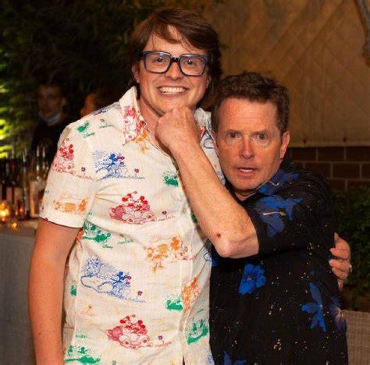 Sam Michael Fox with his family