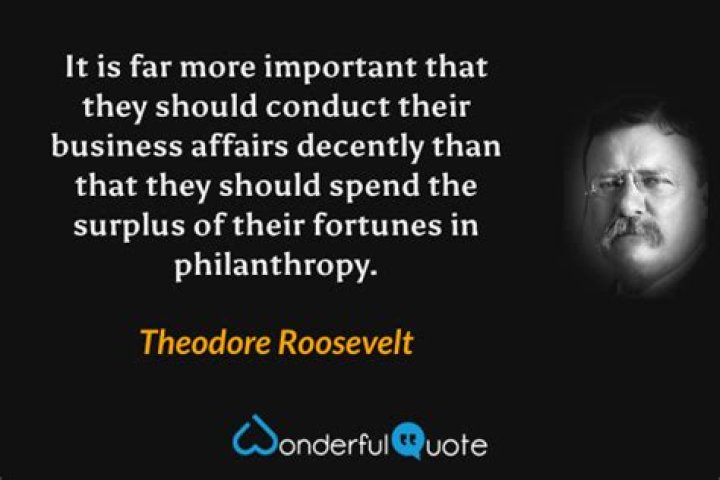 Theodore Roosevelt philanthropy Theodore Roosevelt philanthropy