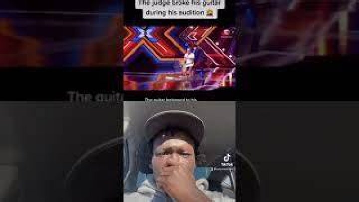 Why this singing judge destroy this contestant's since guitar? - x factor judge breaks guitar in english